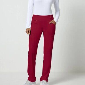 Cherokee Iflex Women’s Knit Waistband Red Scrub Pants Size XL